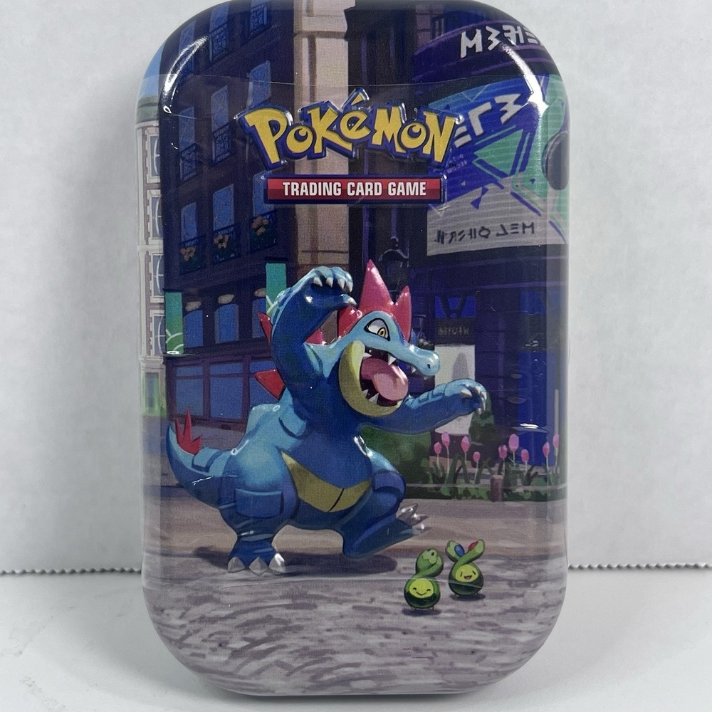 Pokemon TCG Lumiose City Mini Tin Feraligatr Factory Sealed Mega Evolutions